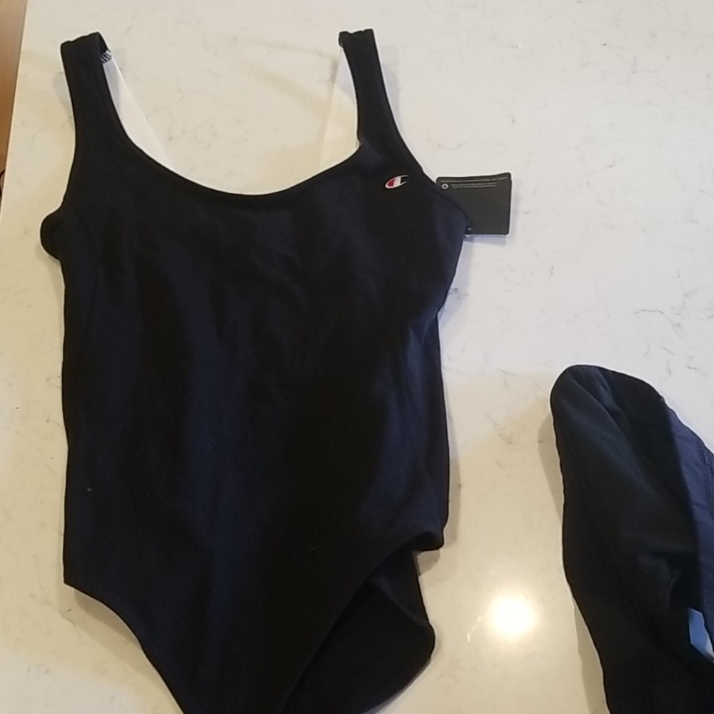 Champion bodysuit small black nwt